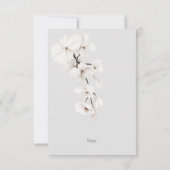 Dusty Blue Orchid Wedding RSVP Kaart (Achterkant)