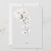 Dusty Blue Orchid Wedding Save the Date (Achterkant)