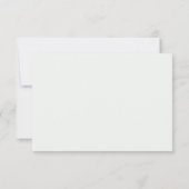 Dusty Blue Ornament Wedding RSVP Kaartje (Achterkant)