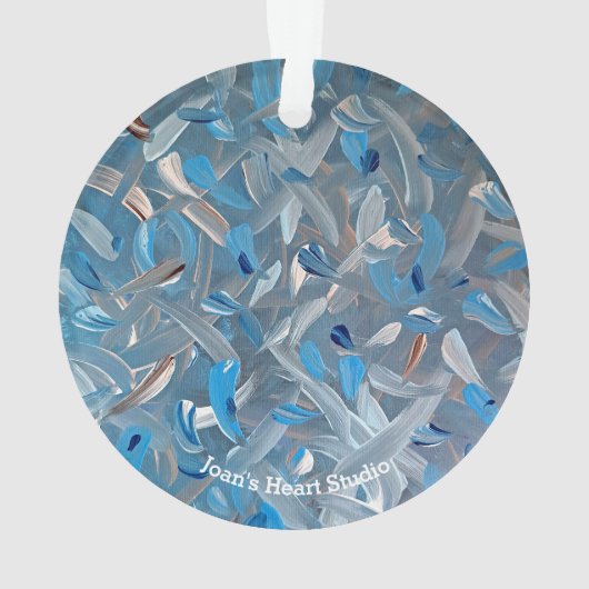 Dusty Blue Ornaments Ornament (achterkant)