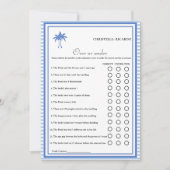 Dusty Blue Over of onder vrijgezellenfeest spel Ka Aankondiging (Voorkant)