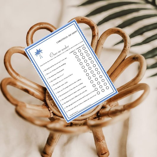 Dusty Blue Over of onder vrijgezellenfeest spel Ka Aankondiging