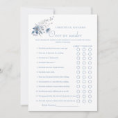 Dusty Blue Over of onder vrijgezellenfeest spel Ka Aankondiging (Voorkant)