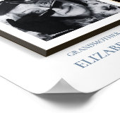 Dusty Blue Overleden Reserved Seat Wedding Sign Poster (Hoek)