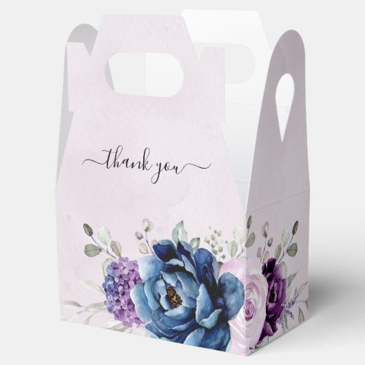 Dusty Blue Paars Lila Blooms Vrijgezellenfeest Fav Bedankdoosjes (Geopend)