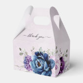 Dusty Blue Paars Lila Blooms Vrijgezellenfeest Fav Bedankdoosjes (Voorkant Zijde)