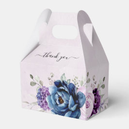 Dusty Blue Paars Lila Blooms Vrijgezellenfeest Fav Bedankdoosjes