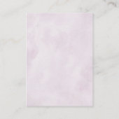 Dusty Blue Paars Lila Blooms Weddenschap Informatiekaartje (Achterkant)