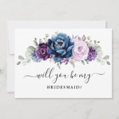 Dusty Blue Paars Lila Kaart (Voorkant)