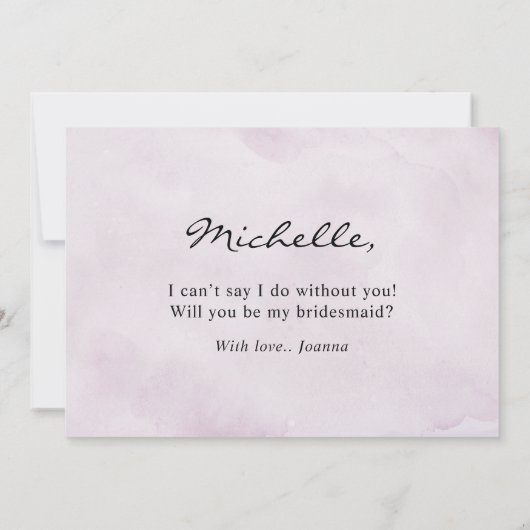 Dusty Blue Paars Lila Kaart (Achterkant)