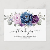 Dusty Blue Paars Lila Vrijgezellenfeest Hartelijk  Briefkaart (Voorkant)