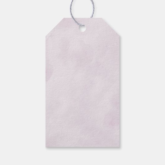 Dusty Blue Paars Navy Lila Bloom Weddenschap Welko Cadeaulabel (Achterkant)