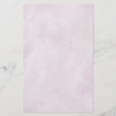 Dusty Blue Paars Navy Lila Blooms WeddenMenu (Achterkant)