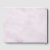 Dusty Blue Paars Navy Lila Blooms Weddenschap Gastenboek (Achterkant)