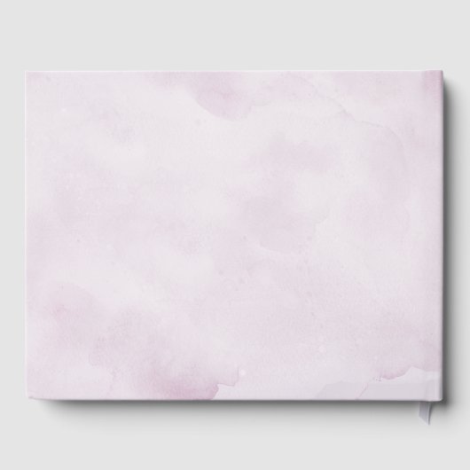 Dusty Blue Paars Navy Lila Blooms Weddenschap Gastenboek (Achterkant)