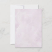 Dusty Blue Paars Navy Lila Blooms Weddenschap RSVP Kaartje (Achterkant)