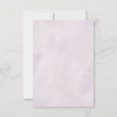 Dusty Blue Paars Navy Lila Blooms Weddenschap RSVP Kaartje (Achterkant)