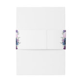 Dusty Blue Paars Navy Lila Blooms Weddenschap Uitnodigingen Wikkel (Achterkant Voorbeeld)