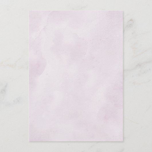 Dusty Blue Paars Navy Lila Blooms Wedding Detail Informatiekaartje (Achterkant)