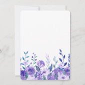 Dusty Blue Paarse Bloementuin Vrijgezellenfeest Kaart (Achterkant)