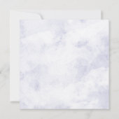 Dusty Blue Paarse Waterverf Floral Wedding Kaart (Achterkant)
