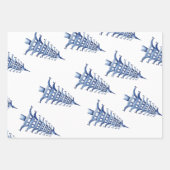 Dusty Blue Pagoda Inpakpapier Vel (Voorkant 2)