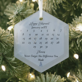Dusty Blue Pagoda kerstboom pensioen Glas Ornament