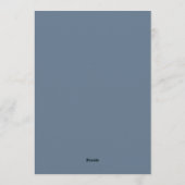 Dusty Blue Painterly Flora Wedding Kaart (Achterkant)
