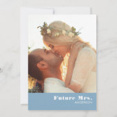 Dusty Blue Pampas Grass Boho Vrijgezellenfeest Fot Kaart (Achterkant)