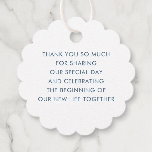 Dusty Blue Pampas Grass Dank je Bedankjes Labels (Achterkant)