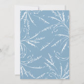 Dusty Blue Pampas Grass Modern Boho Vrijgezellenfe Kaart (Achterkant)