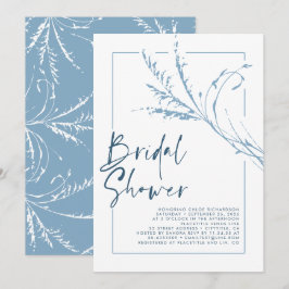Dusty Blue Pampas Grass Modern Boho Vrijgezellenfe Kaart