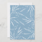 Dusty Blue Pampas Grass Modern Minimalist Baptisme Kaart (Achterkant)