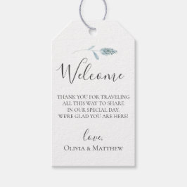 Dusty Blue Pampas Grass Wedding Welcome Bag Cadeaulabel