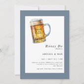 Dusty Blue Party in House Couples Shower Kaart (Voorkant)