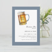 Dusty Blue Party in House Couples Shower Kaart (Staand voorkant)