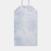 Dusty Blue Pastel Pink hydrangeas Wedding Cadeaulabel (Achterkant)