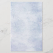 Dusty Blue Pastel Pink hydrangeas Wedding Menu (Achterkant)