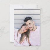 Dusty Blue Pastel Roze hortensia's bruiloft QR-cod RSVP Kaartje (Achterkant)