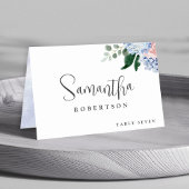 Dusty Blue Pastel Roze hortensia's Gastennaam Kaart