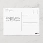 Dusty Blue Paw Prints Wedding Invitation Briefkaar Briefkaart (Achterkant)