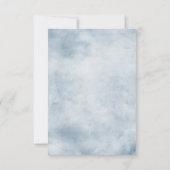 Dusty Blue Peach Blush Botanical Floral Wedding RS RSVP Kaartje (Achterkant)