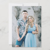 Dusty Blue Peach Blush Botanical Floral Wedding Sa Save The Date (Achterkant)