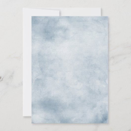 Dusty Blue Peach Blush Botanical Vrijgezellenfeest Bedankkaart (Achterkant)