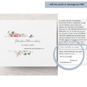 Dusty Blue Peach Blush Bruiloft & geperforeerde RS All In One Uitnodiging