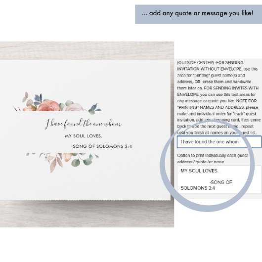 Dusty Blue Peach Blush Bruiloft & geperforeerde RS All In One Uitnodiging