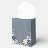 Dusty Blue Peach Blush Geometric Floral Wedding Fa Bedankdoosjes (Geopend)