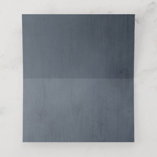 Dusty Blue Peach Blush Geometric Floral Wedding Plaatskaartje (Binnenkant ongevouwen)