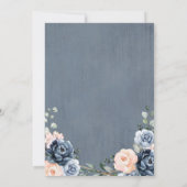 Dusty Blue Peach Blush Geometric Vrijgezellenfeest Kaart (Achterkant)