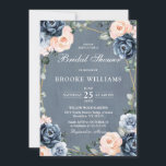 Dusty Blue Peach Blush Geometric Vrijgezellenfeest Kaart<br><div class="desc">Dusty blue floral geometric bridal doucheuitnodiging met elegante bouquets van marvy / Dusty blue,  white ,  blush ,  perzik roos en sage green eucalyptusbladeren en elegant glitter geometrisch neutraal lijst. Neem contact met mij op voor hulp bij aanpassingen of als u een ander product nodig hebt met dit ontwerp.</div>